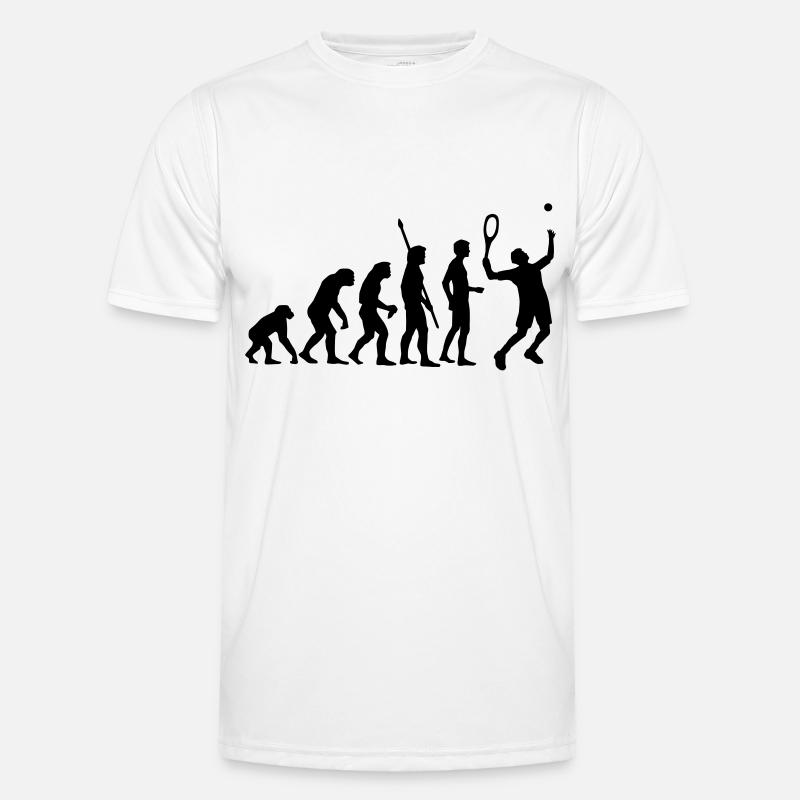 evolution_tennis_b_1c - Männer Funktions-T-Shirt - Weiß