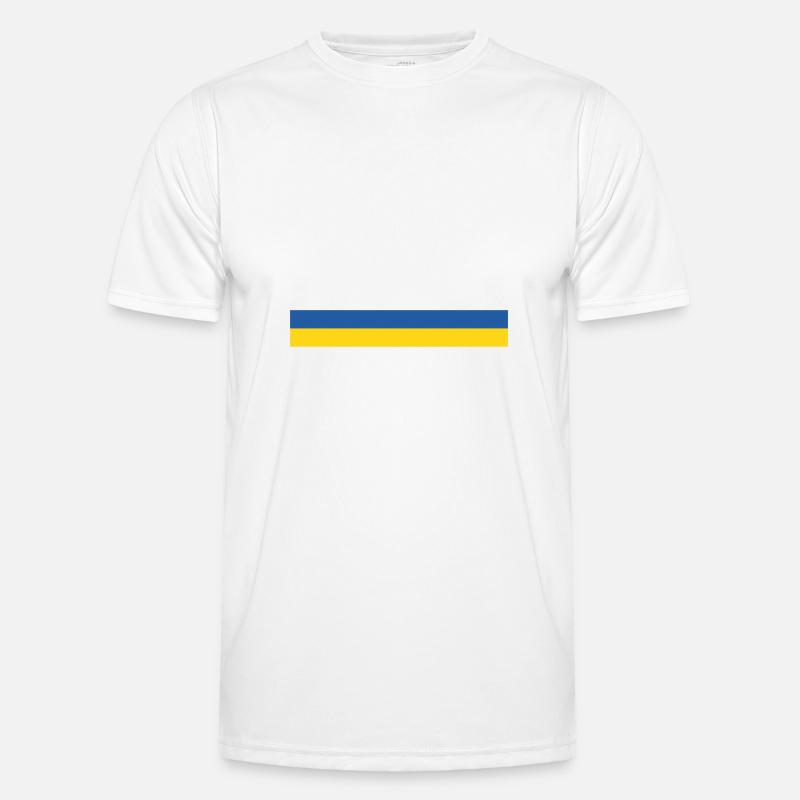 Linie oder Flagge Ukraine Männer Funktions-T-Shirt
