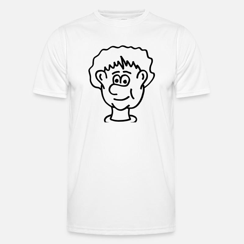Cool comic head - Men's Functional T-Shirt - white