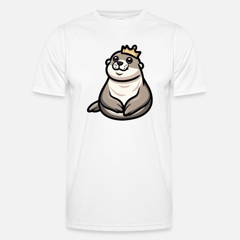 Couronne de dessin animé d’animal de phoque T-shirt sport Homme