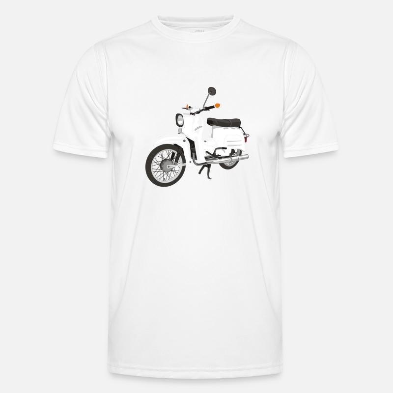 Simson Schwalbe - Männer Funktions-T-Shirt - Weiß