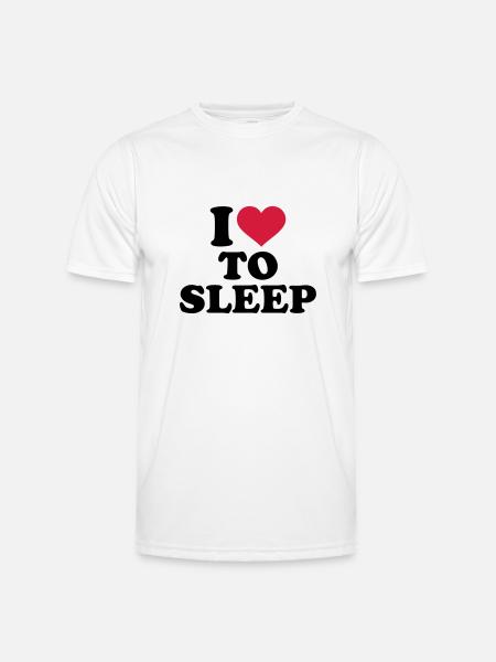 Schlafen - Männer Funktions-T-Shirt - Weiß