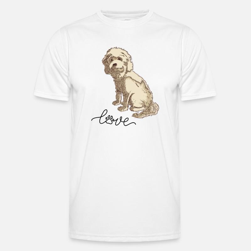 Cockapoo Cocker Spaniel Poodle Miniature Poodle dog love - Men's Functional T-Shirt - white