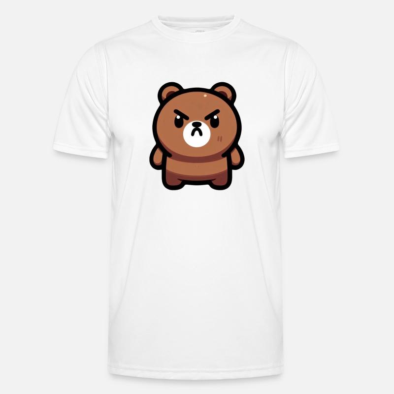 Fierce Brown Bear Art Men's Functional T-Shirt