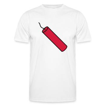 anzuenden stange tnt dynamit explodieren explosion - Männer Funktions-T-Shirt - Weiß - Vorne - AI Model Male 178 dark (178cm)