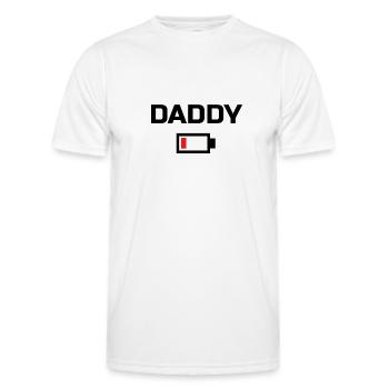 DADDY Low Battery Energy T-Shirt BLACK LABELED - Men's Functional T-Shirt - white - Front - AI Model Male 178 dark (178cm)
