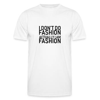 Mode - Männer Funktions-T-Shirt - Weiß - Vorne - AI Model Male 178 dark (178cm)