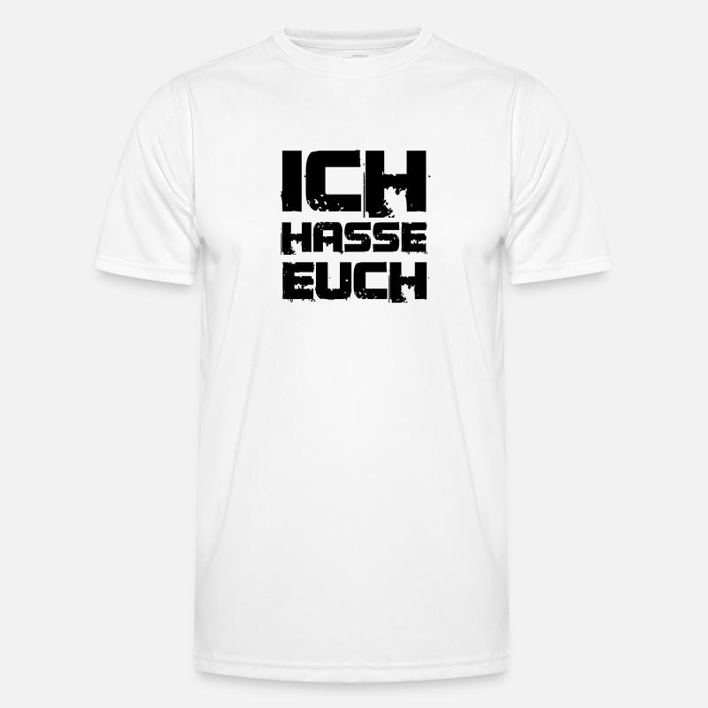 ich hasse euch - Männer Funktions-T-Shirt - Weiß