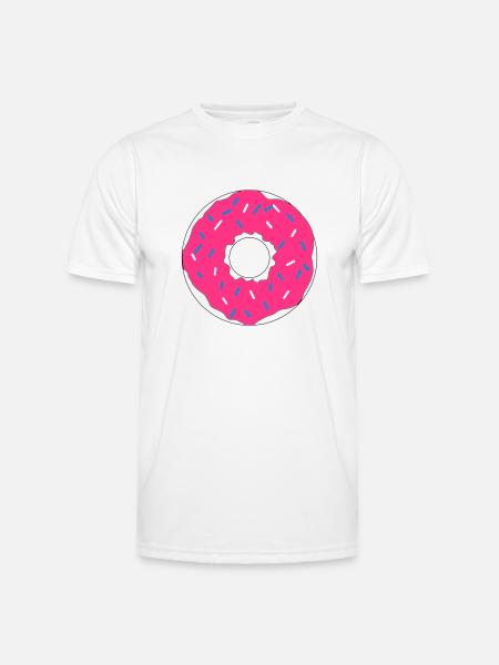 Pink donut - Men's Functional T-Shirt - white
