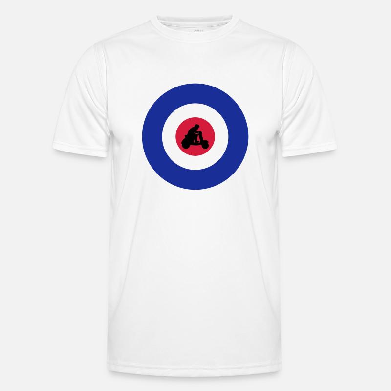 Target mit Rollerfahrer Männer Funktions-T-Shirt