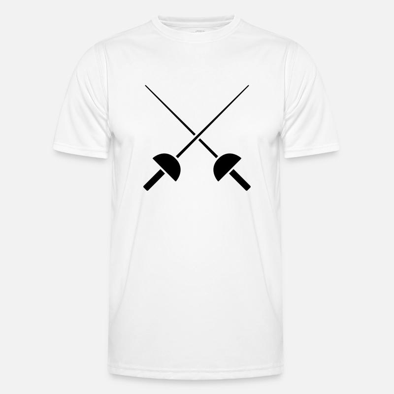 fechten - Männer Funktions-T-Shirt - Weiß
