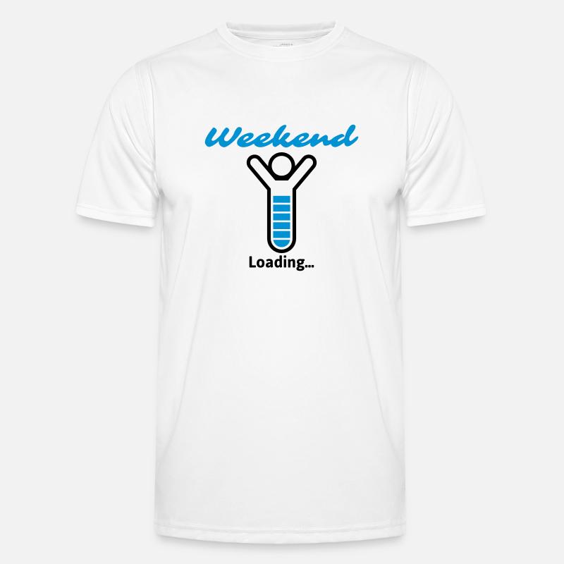 Weekend Loading ... - Men's Functional T-Shirt - white