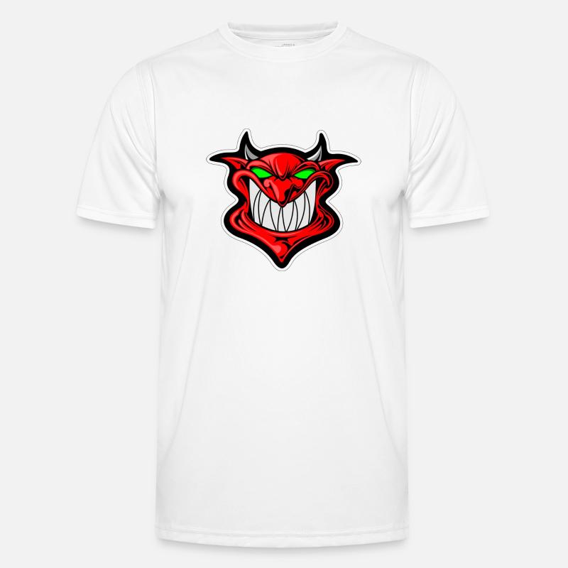Teufel Teuflisch Dämon Demon Dämonisch Icon Kopf Männer Funktions-T-Shirt