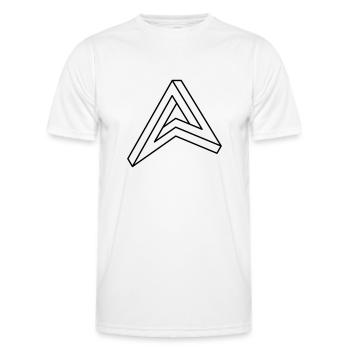 unmögliche Figur Escher Dreieck Geometrie Hipster - Männer Funktions-T-Shirt - Weiß - Vorne - AI Model Male 178 dark (178cm)
