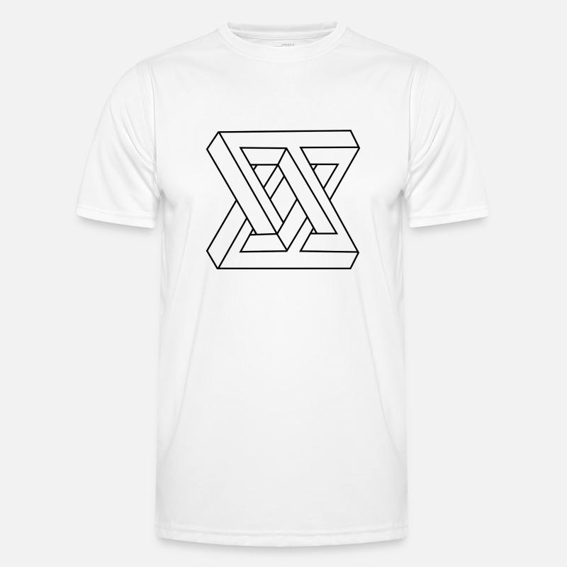 noir impossible de forme T-shirt sport Homme