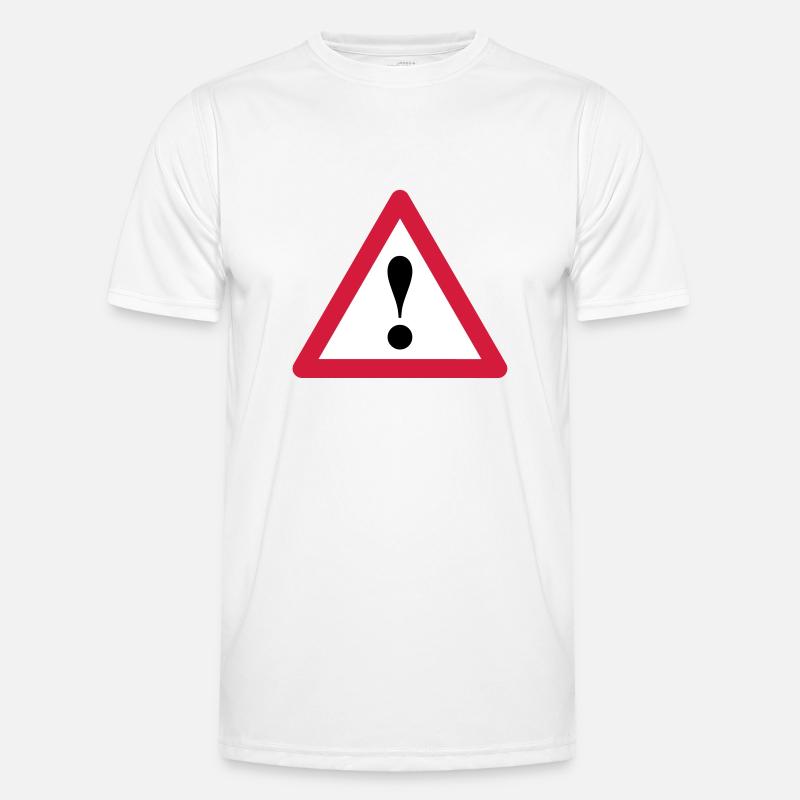 Sign exclamation mark - Men's Functional T-Shirt - white