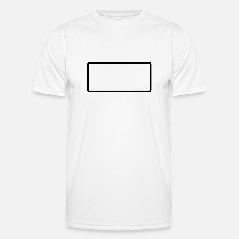 Rectangle - Rechteck - Form - Customize it ! - Men's Functional T-Shirt - white