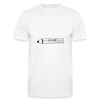 stift zeichnen - Männer Funktions-T-Shirt - Weiß - Vorne - AI Model Male 178 dark (178cm)