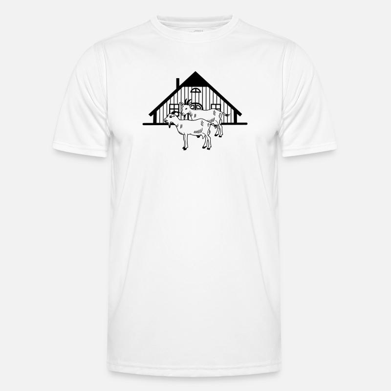 Ziegenfarm oder Stall - Männer Funktions-T-Shirt - Weiß