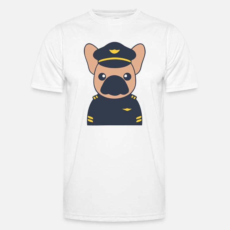 Frenchie Pilot Captain Uniform Men's Functional T-Shirt