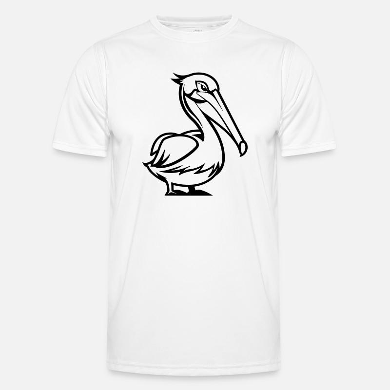 pelikan comic - Männer Funktions-T-Shirt - Weiß