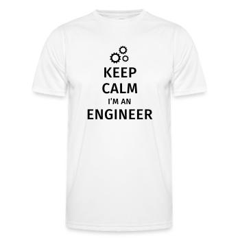 Keep Calm I'm an Engineer - Männer Funktions-T-Shirt - Weiß - Vorne - AI Model Male 178 dark (178cm)