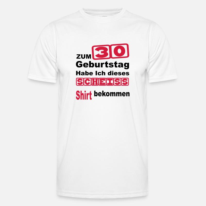 birthday 30 - Men's Functional T-Shirt - white