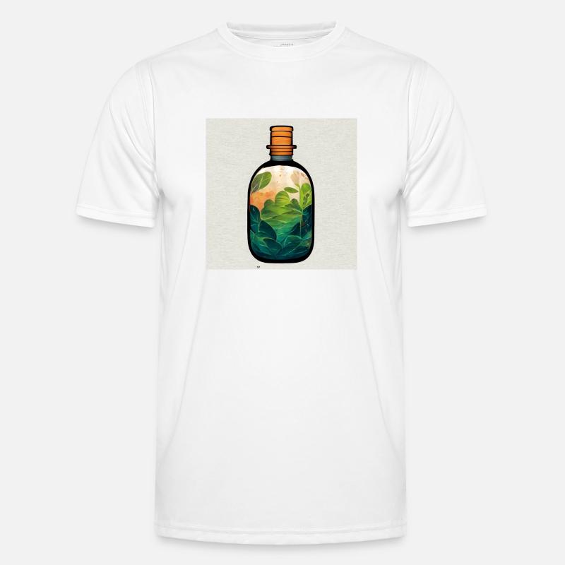 Garten In Einer Flasche - Männer Funktions-T-Shirt - Weiß