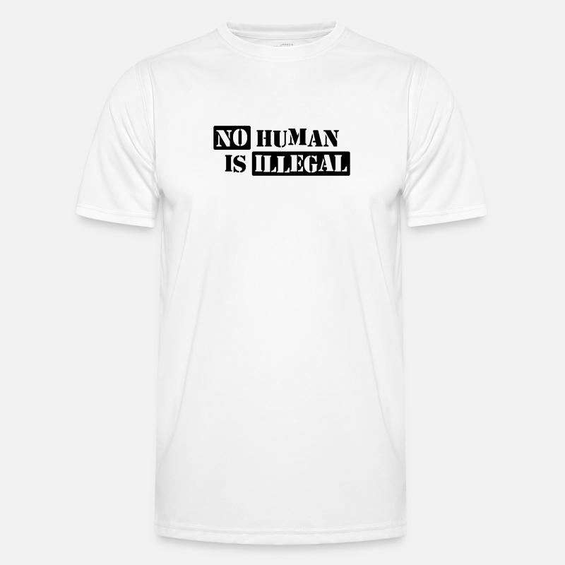 No Human Is Illegal Men's Functional T-Shirt
