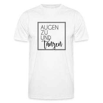 Augen zu und tanzen - Männer Funktions-T-Shirt - Weiß - Vorne - AI Model Male 178 dark (178cm)
