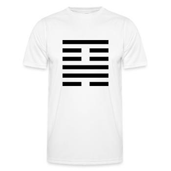 18 Gu - The Work on the Corrupted (Hexagram) - Men's Functional T-Shirt - white - Front - AI Model Male 178 dark (178cm)