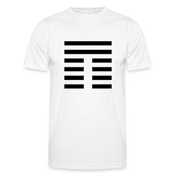 20 Guan - The Contemplation (Hexagram) - Men's Functional T-Shirt - white - Front - AI Model Male 178 dark (178cm)