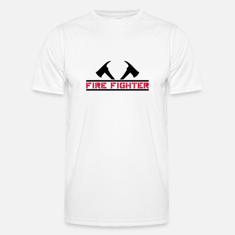 2 fire axes firefighter - Men's Functional T-Shirt - white