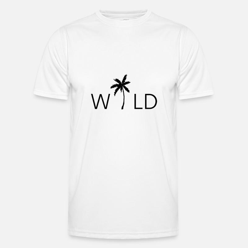 Dziki - Funkcjonalna koszulka męska - biały