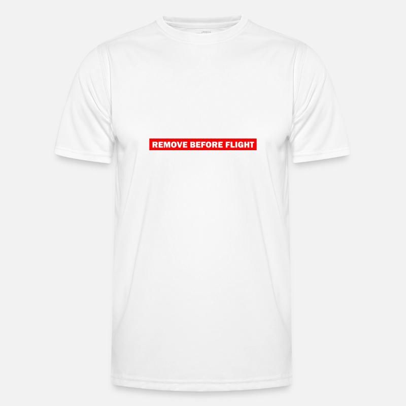 REMOVE BEFORE FLIGHT - Men's Functional T-Shirt - white