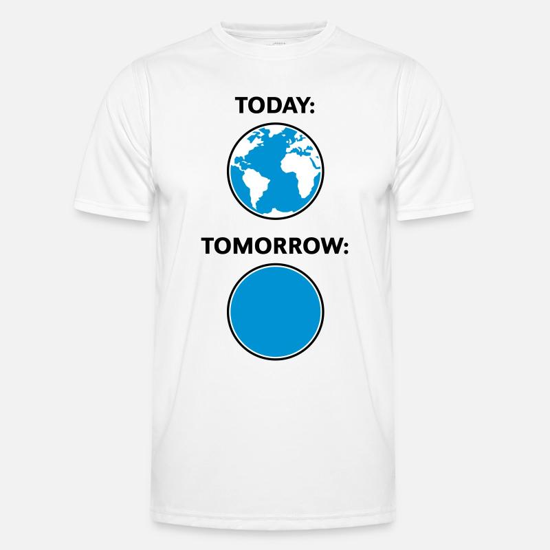 Today – Tomorrow / Globe (Climate Change / 3C) Men's Functional T-Shirt