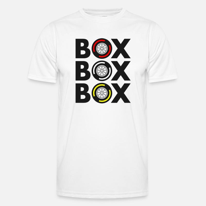 "Box Box Box" Grand Prix Tyre Compound Design Men's Functional T-Shirt