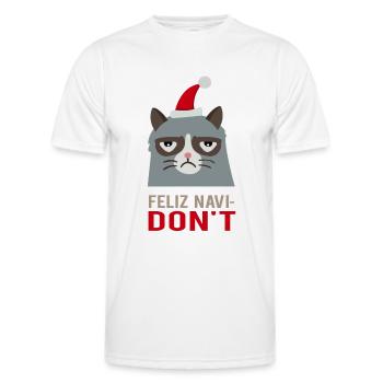Feliz Navi DON'T / Weihnachtslied - Männer Funktions-T-Shirt - Weiß - Vorne - AI Model Male 178 dark (178cm)