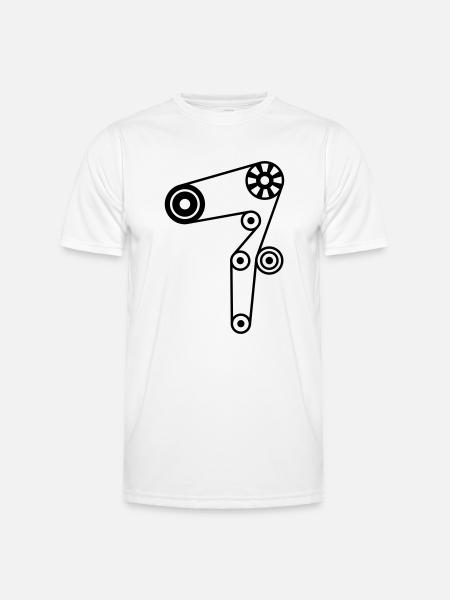 Zahnriemen_c1 - Männer Funktions-T-Shirt - Weiß
