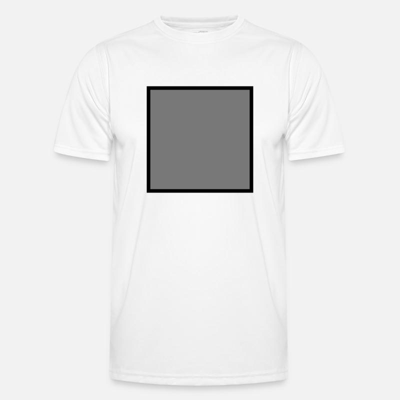 Quadrat grau gefüllt - Männer Funktions-T-Shirt - Weiß