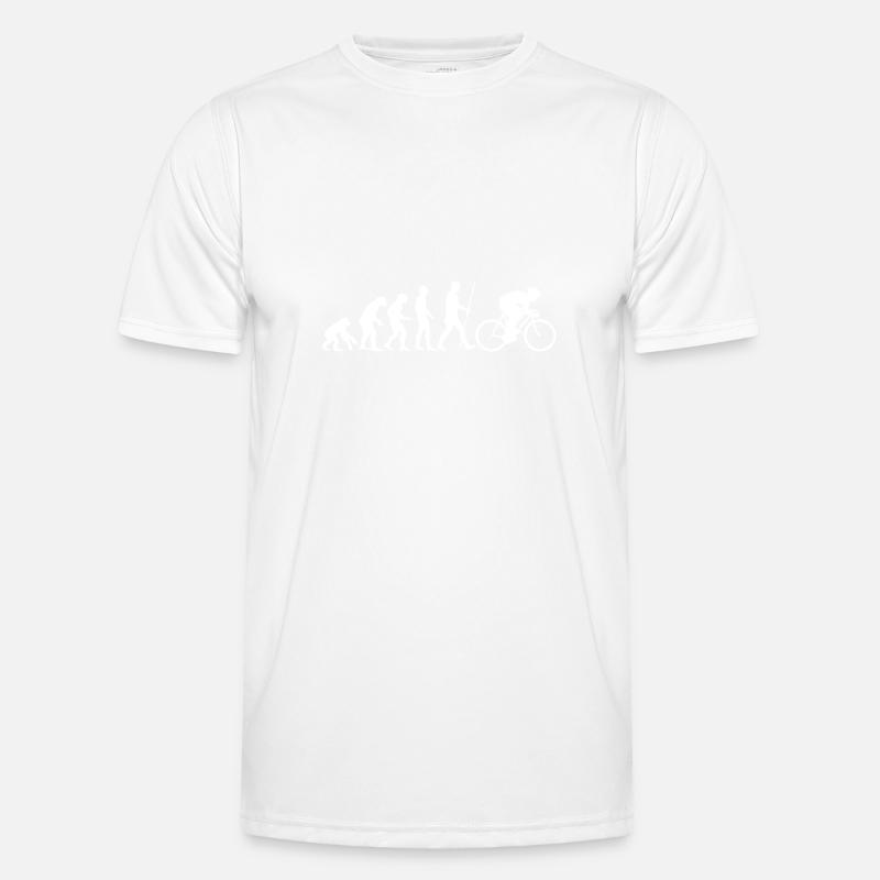 Evolution vélo de course comme un cadeau - T-shirt sport Homme - blanc