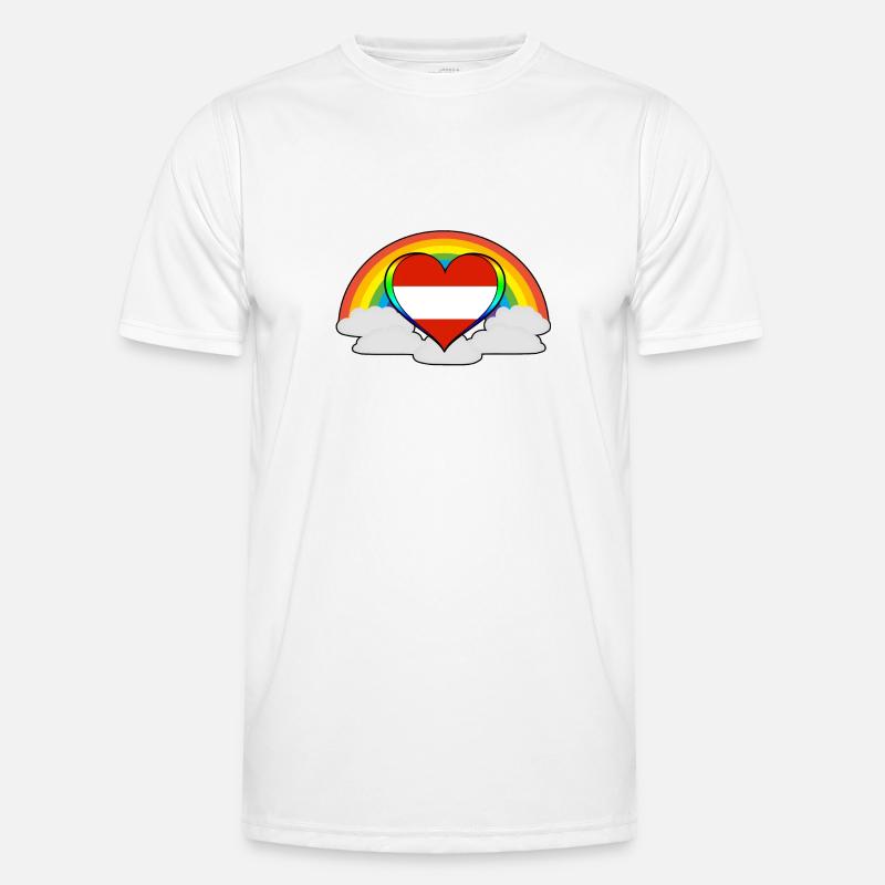 Gift Rainbow Pride Pride Austria - Men's Functional T-Shirt - white