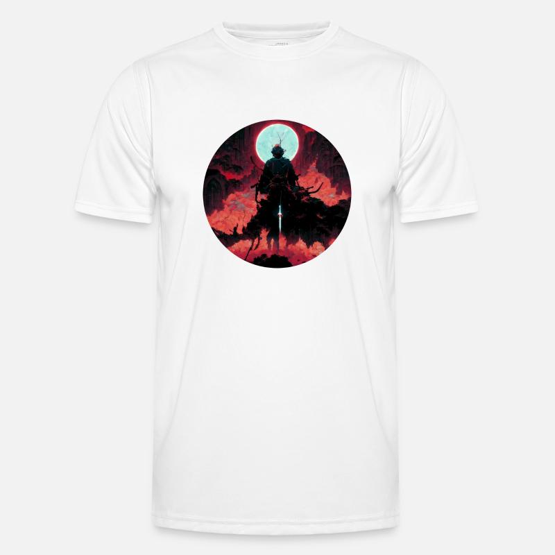 Devil Warrior with White Sword Men's Functional T-Shirt