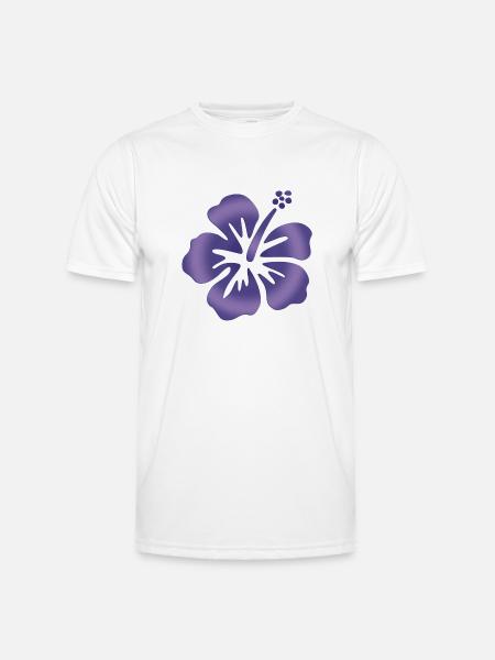Hibiscus Blue - Men's Functional T-Shirt - white