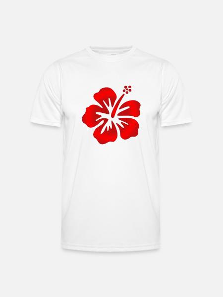 Hibiscus Red - Men's Functional T-Shirt - white