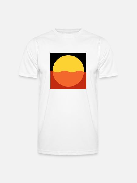 Gelber Mond im Blutbad - Männer Funktions-T-Shirt - Weiß