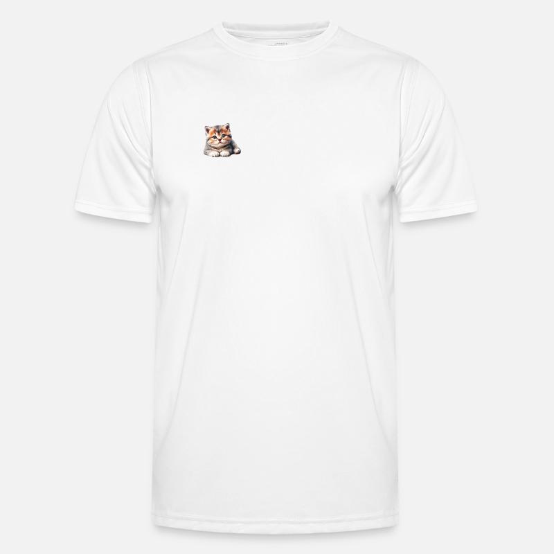 Polygone de chaton mignon T-shirt sport Homme