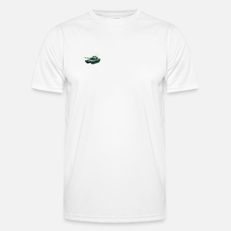 Panzer Polygon - Männer Funktions-T-Shirt - Weiß