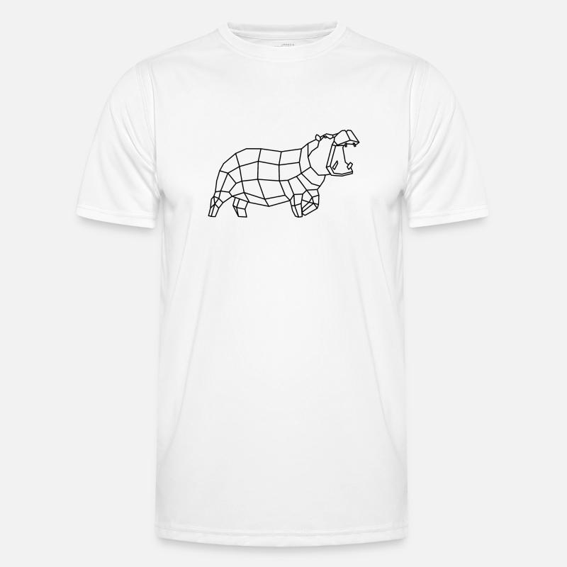 Nilpferd Männer Funktions-T-Shirt