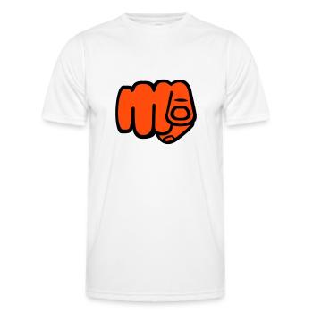 Finger - Männer Funktions-T-Shirt - Weiß - Vorne - AI Model Male 178 dark (178cm)
